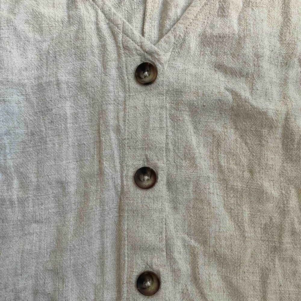 Caslon Linen Blend Button Down Midi Sleeveless Dress Size 2XL Beach Resortwear - Picture 6 of 8